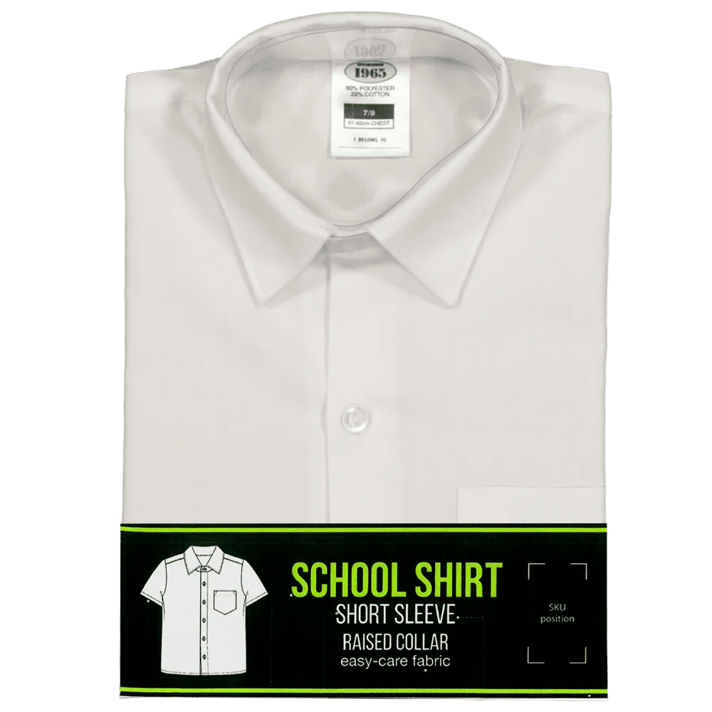 Short Sleeve High Raised Collar Shirt