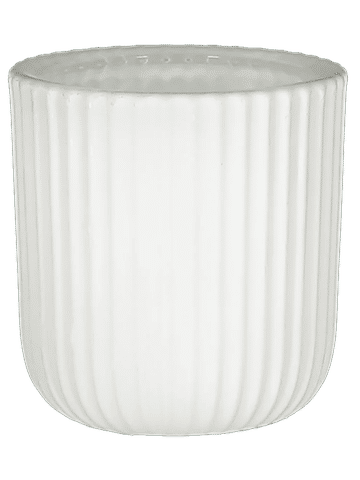 White Glass Candle