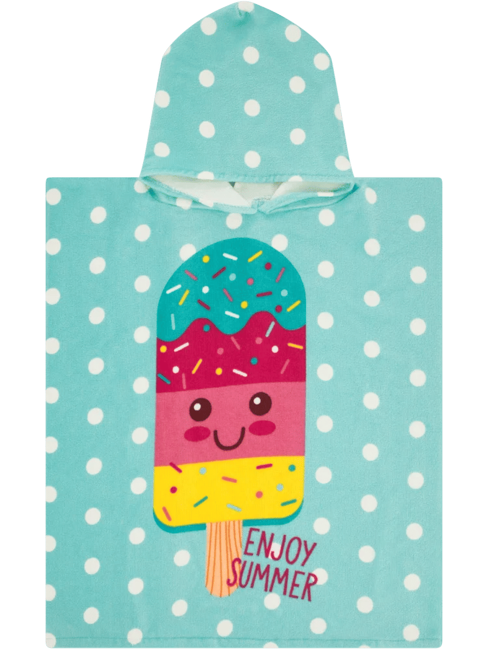 Ice Cream Kids Hooded Beach Towel