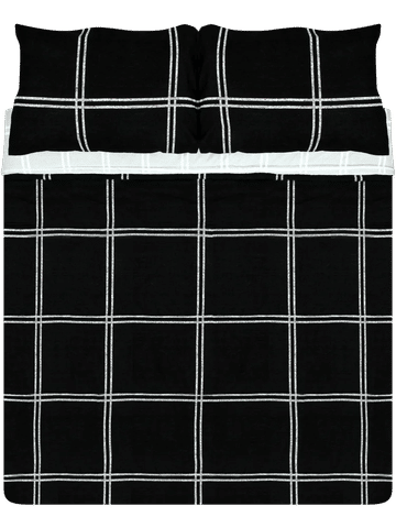 King Bed Mono Grid Comforter Set