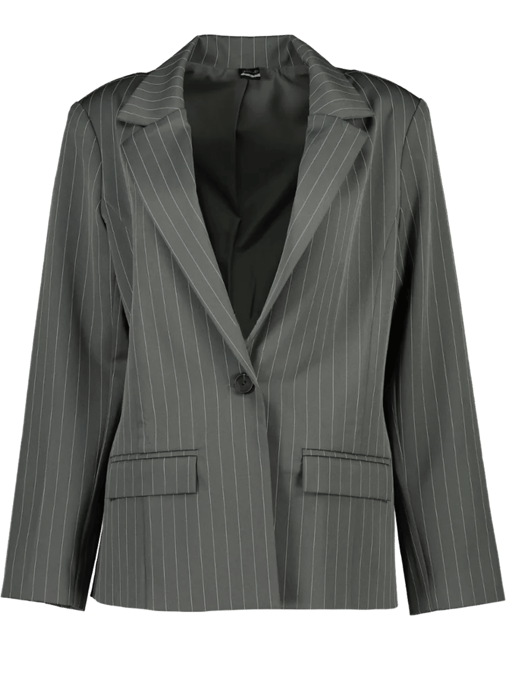 Grey Pinstripe Formal Blazer