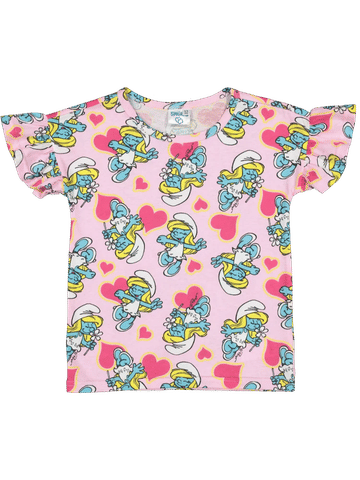 Short Sleeve Pink Smurfette T-Shirt