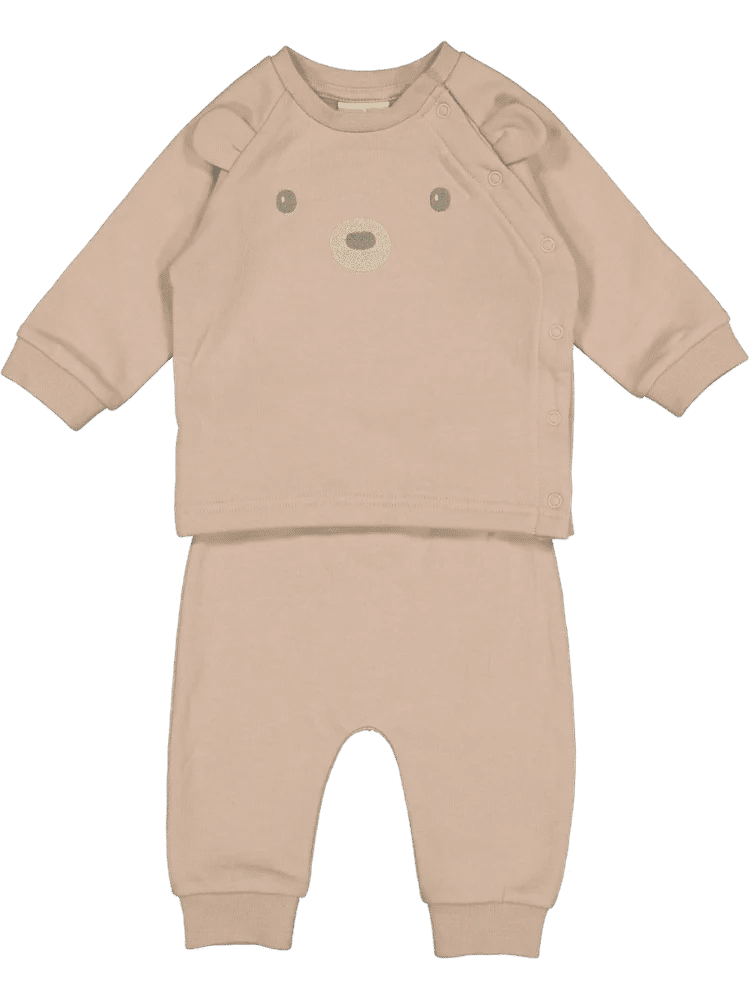 Long Sleeve Top And Pants Brown 2 Piece Set