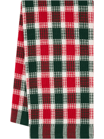 Red And Green Square Dishcloth