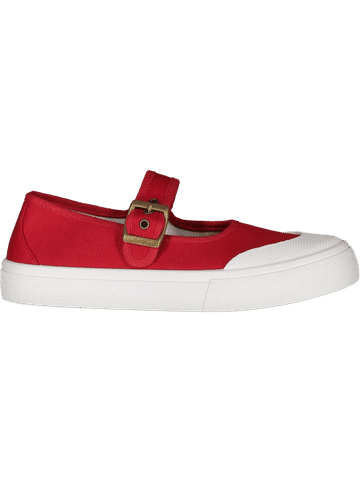Red Canvas Mary Jane
