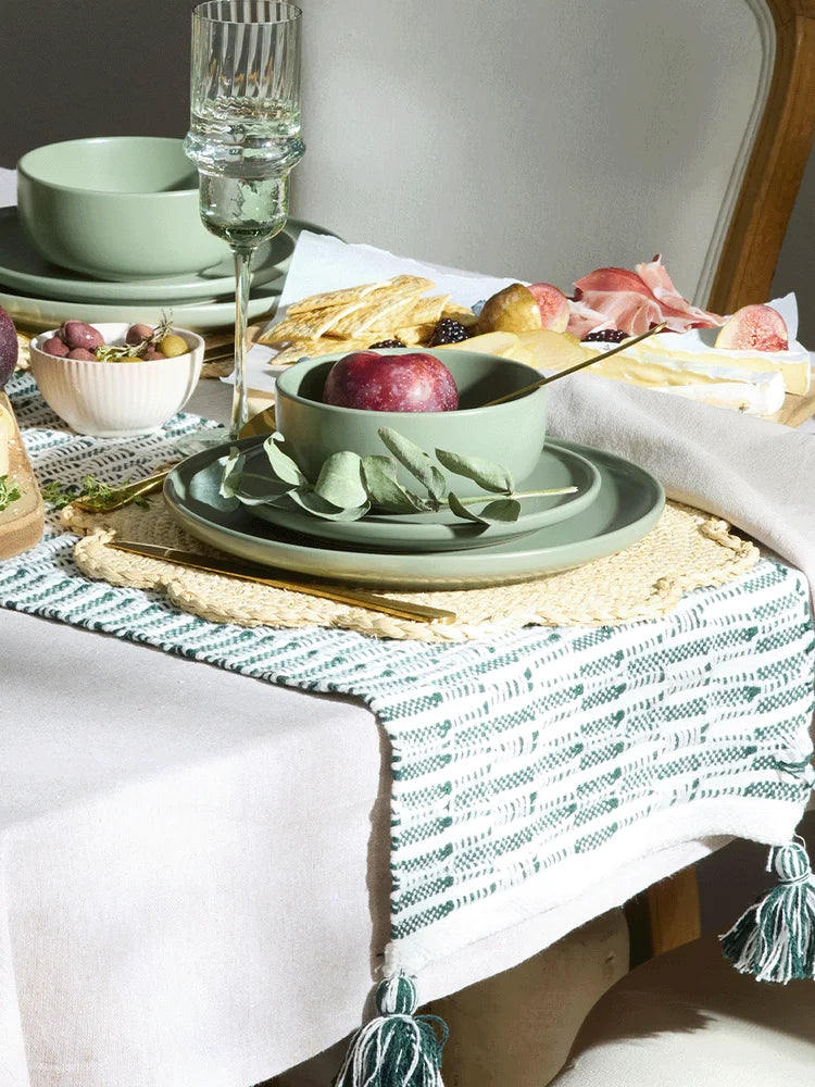 Fancy Dinner Plate Green