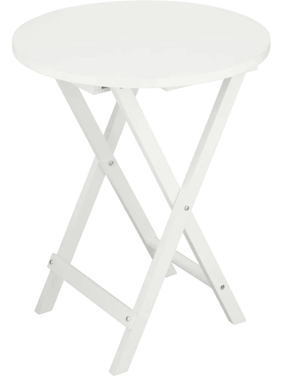 White Round Flip Table