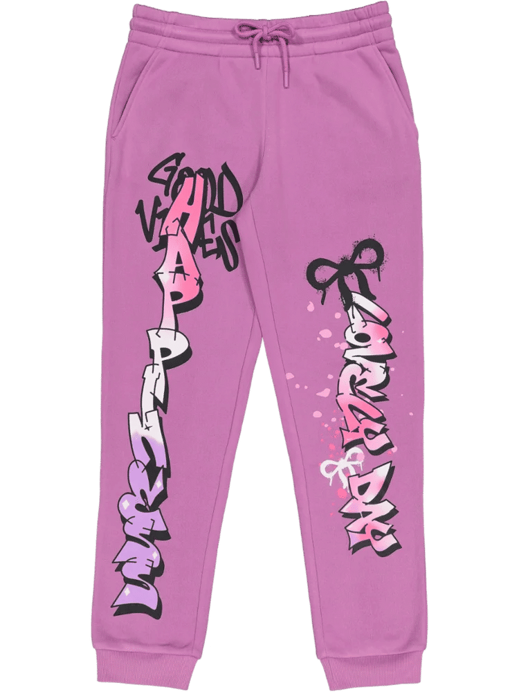 Graphic Pink Track Pants