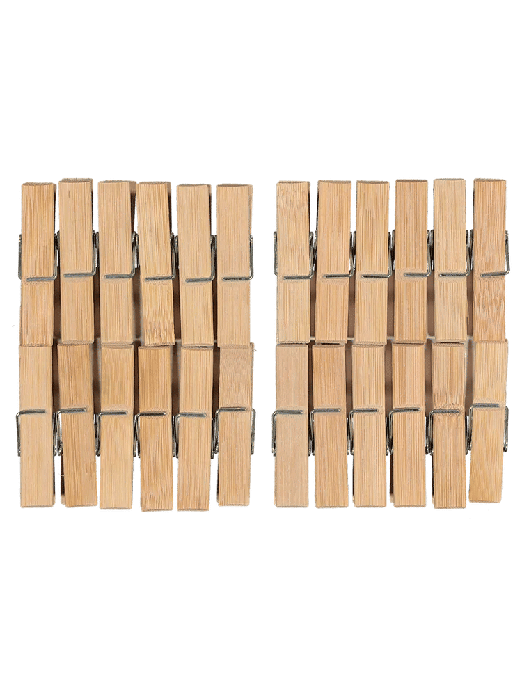 24 Pack Bamboo Pegs