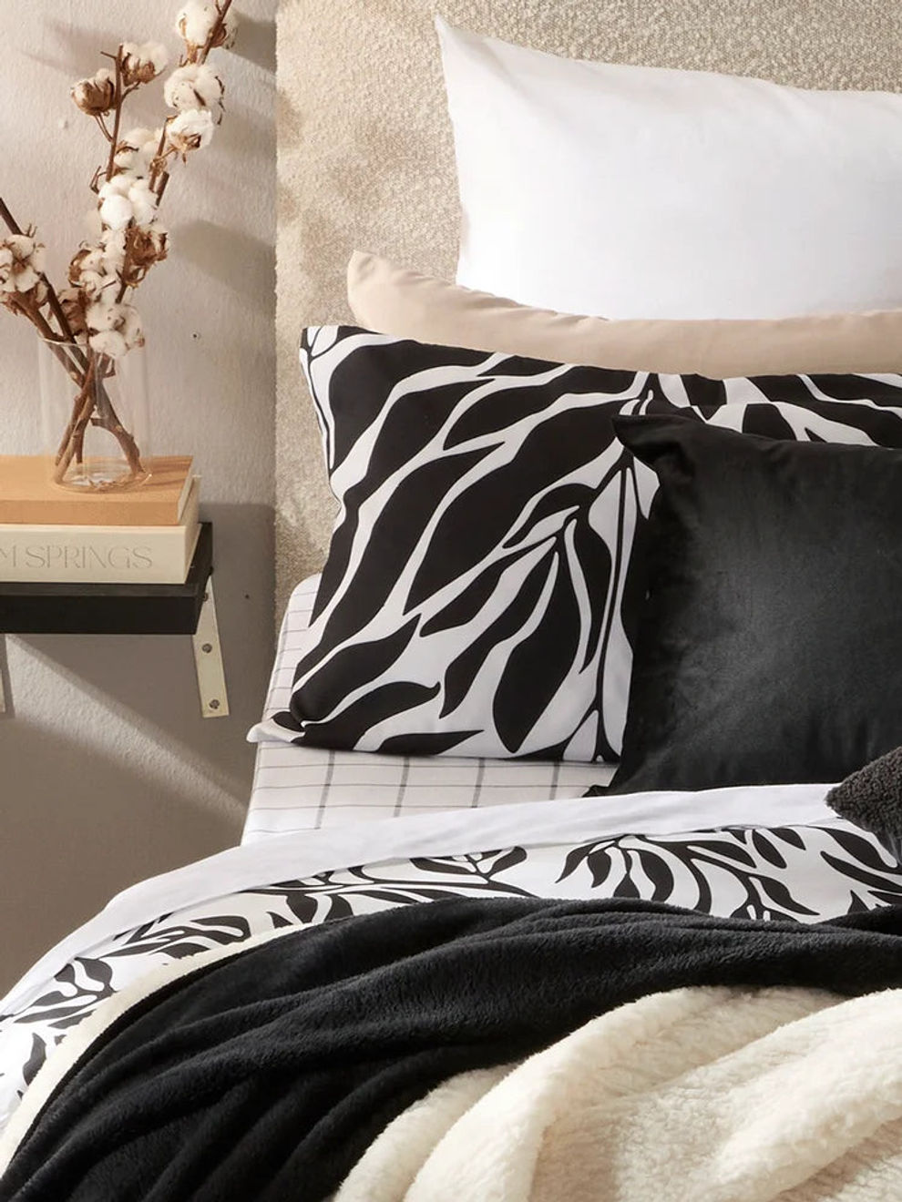King Bed Winter Check Print Winter Fitted Sheet