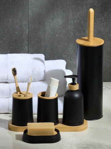 Black Plastic Soap Dispenser