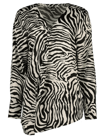 Zebra Print Smart Blouse
