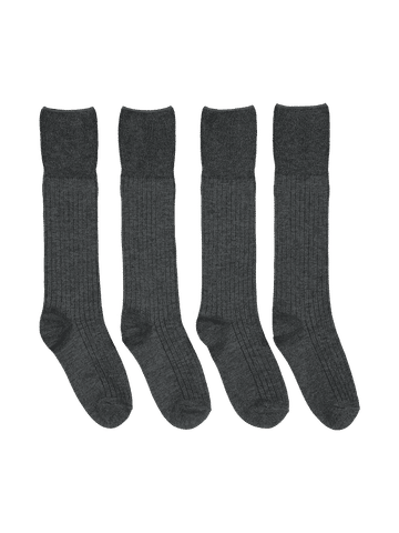 2 Pack Grey School Hose Socks