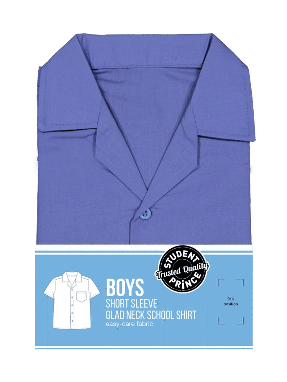 Short Sleeve Blue Primary School Gladneck Shirt