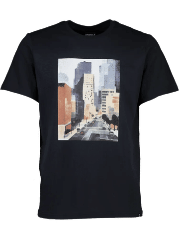 Navy Blue T-Shirt With Graphic Print