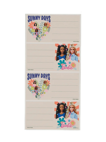 Barbie Book Labels