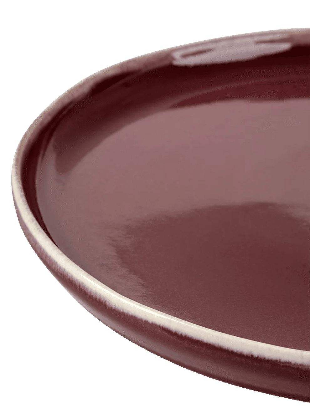Deep Red Glossy Ceramic Dinner Plate 27cm (1)