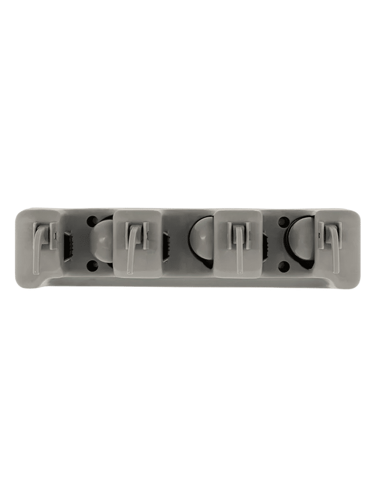 Grey 3-Slot Wall Mount Mop & Broom Organizer (1)