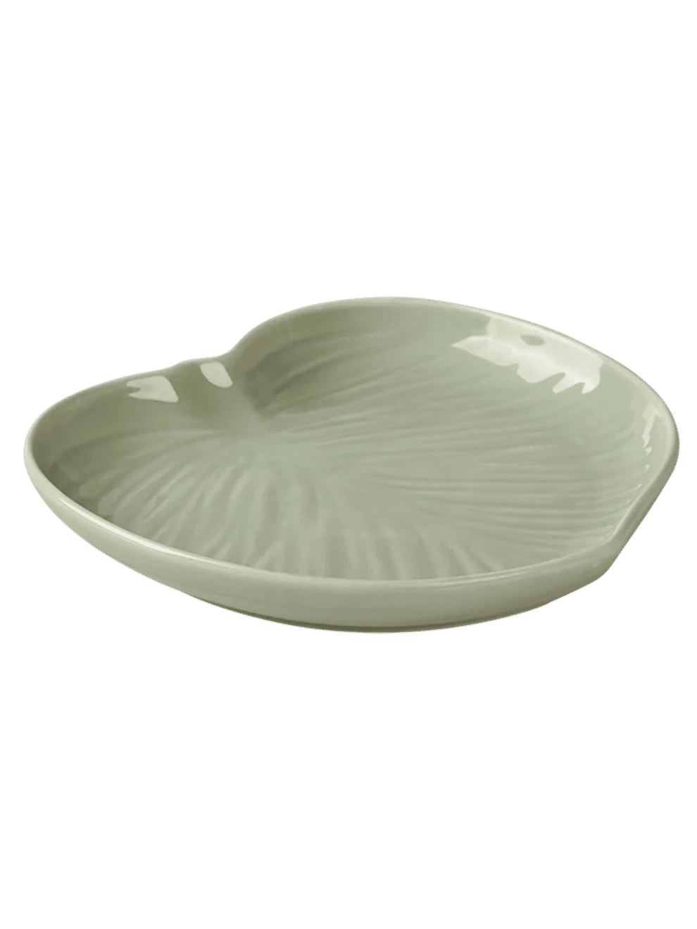 Leaf Shaped Ceramic Plate 21cm