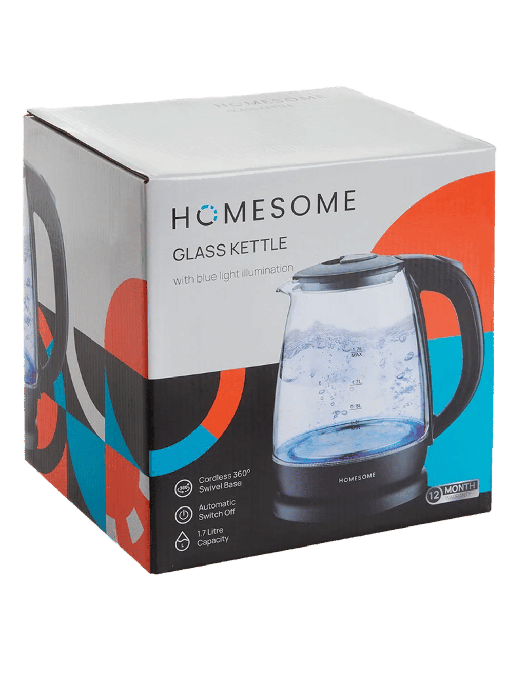1.7L Glass Kettle Blue Light Illumination