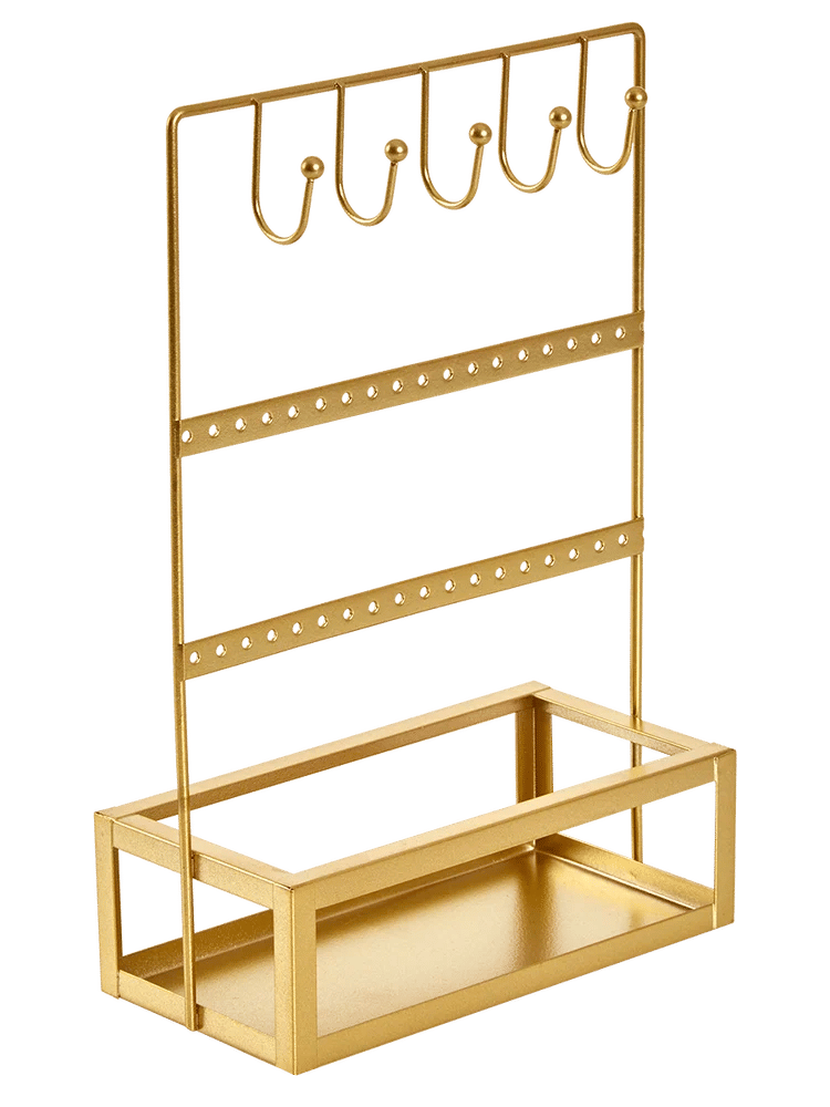 Gold Metal Jewelry Organizer Stand (1)