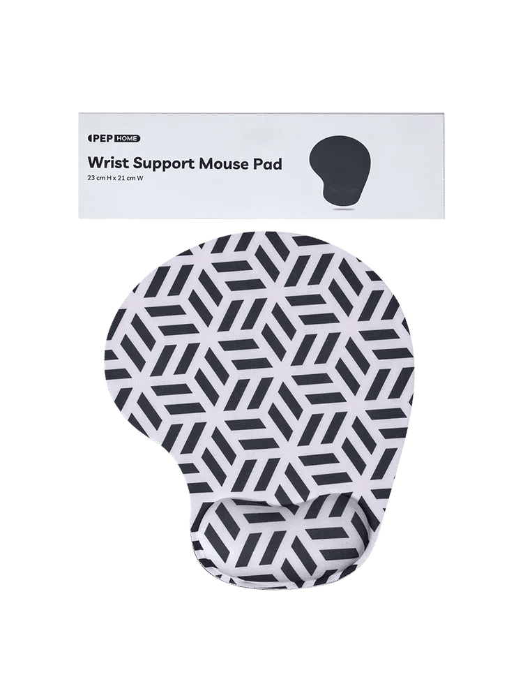 Geometric Pattern Wrist Support Mouse Pad