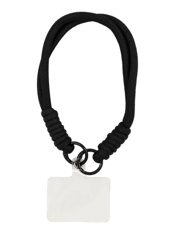 Black Cellphone Rope Strap with Carabiner Clips