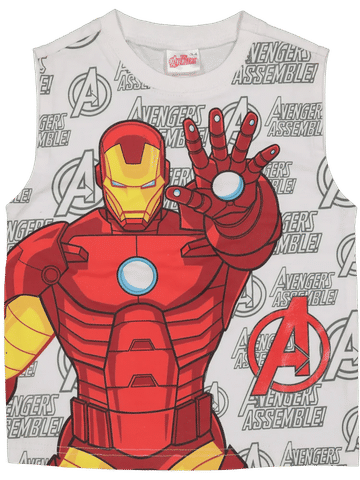 Iron Man White Tank Top