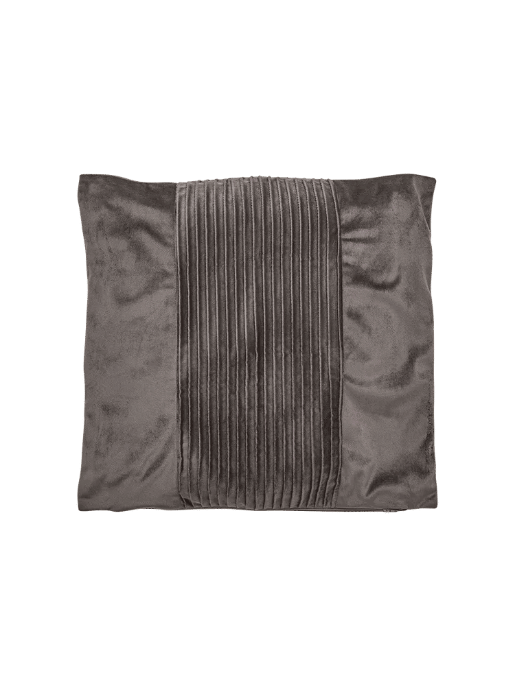 Dark Grey Velvet Pleated Scatter Cover (1)