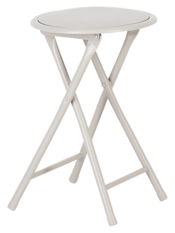 Black Padded Round Folding Stool