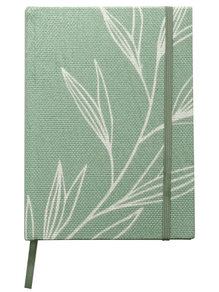 A5 Navy Textured Cover Notebook With Elastic Closure