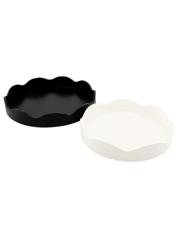 2 Pack Round Wavy Edge Serving Tray