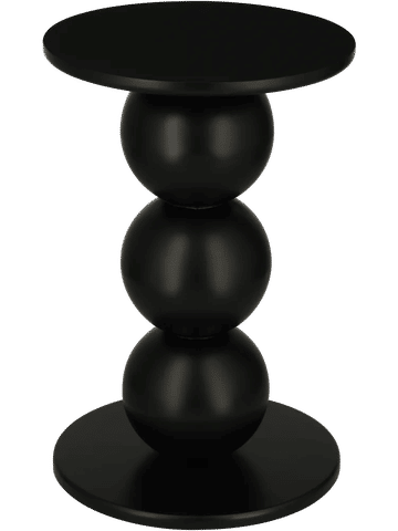 Matte Black Ball Pedestal Side Table
