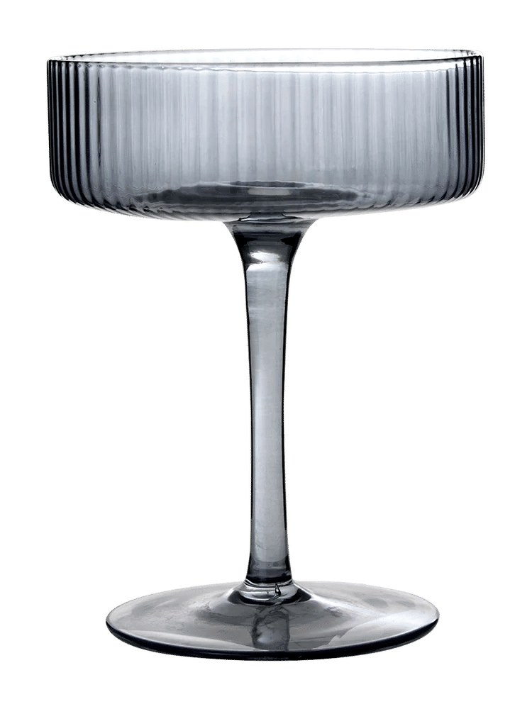 Ribbed Glass Coupe 15cm (4)