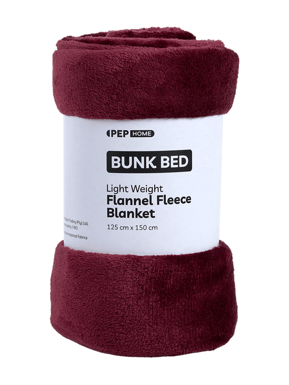 Burgundy Flannel Fleece Bunk Blanket
