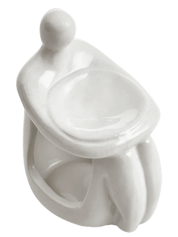 Abstract White Ceramic Oil Burner
