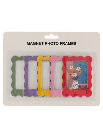 5-Pack Colorful Scalloped Magnetic Photo Frames