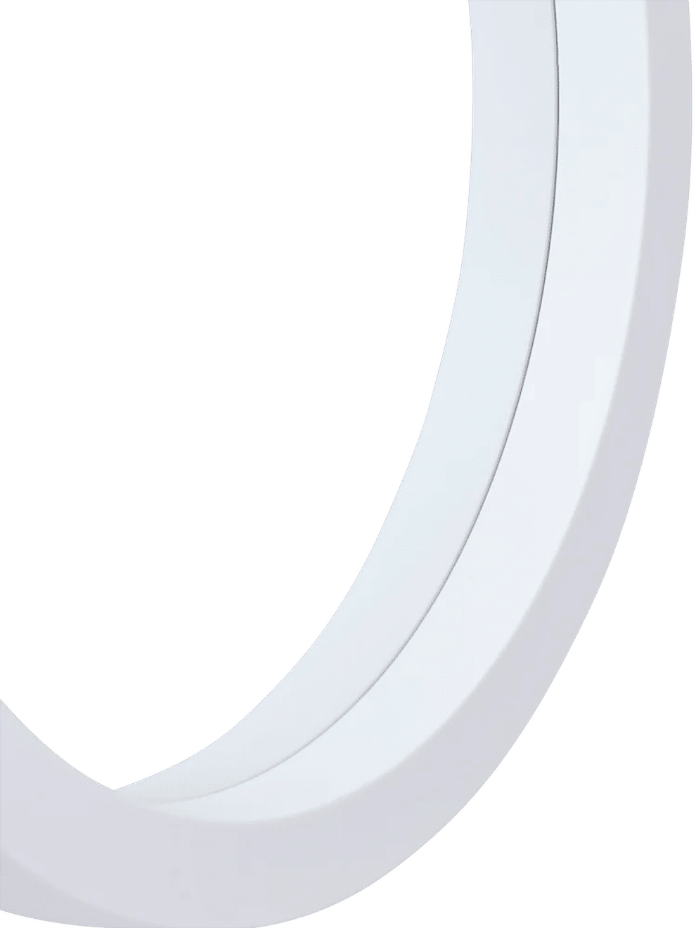 Small Round White Plastic Mirror (1)