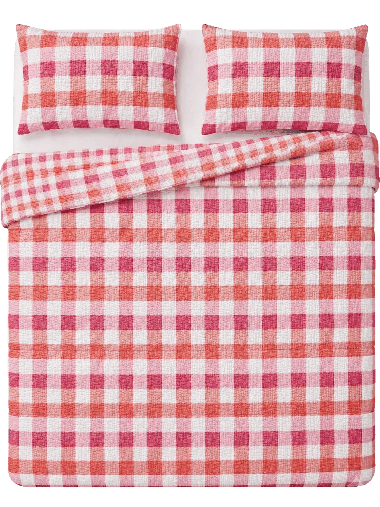 Three Quarter Bed Gingham Comforter (1)