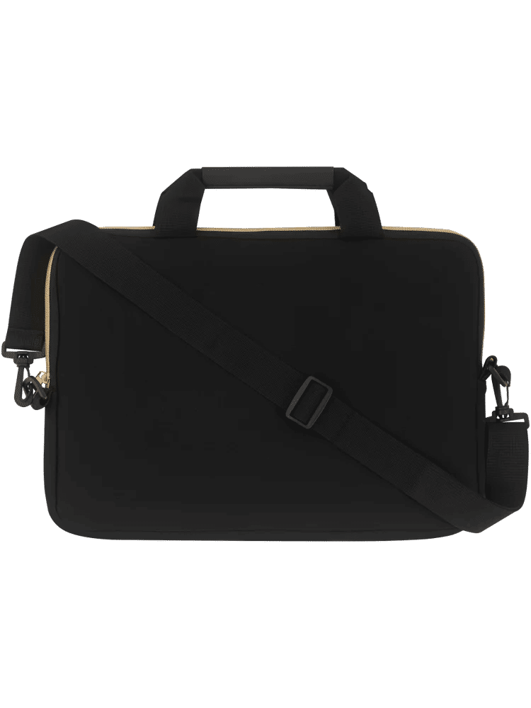 Black Laptop Bag with Handle and Adjustable Strap (1)