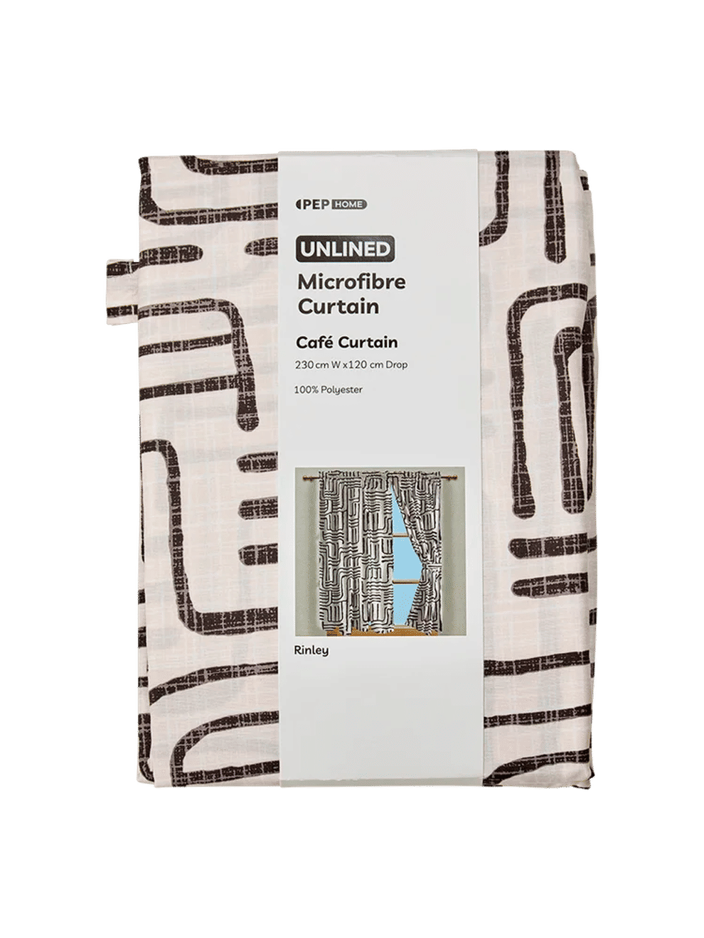 Abstract Pattern Cafe Set Unlined Curtains
