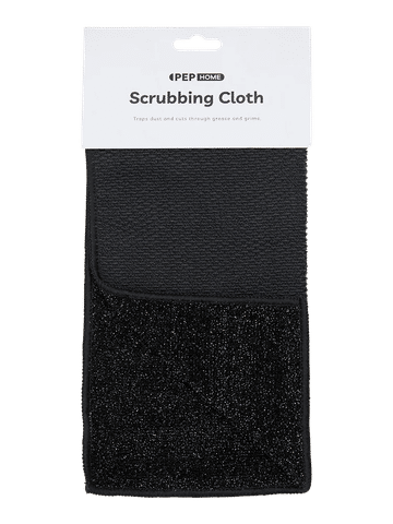 Dual-Sided Black Scrubbing Cloth