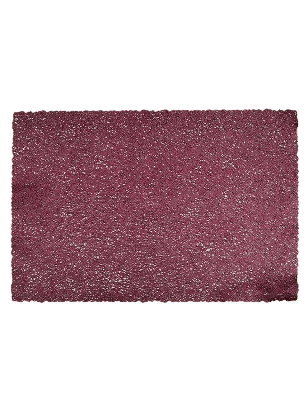 Decorative Maroon Scalloped Dining Placemat