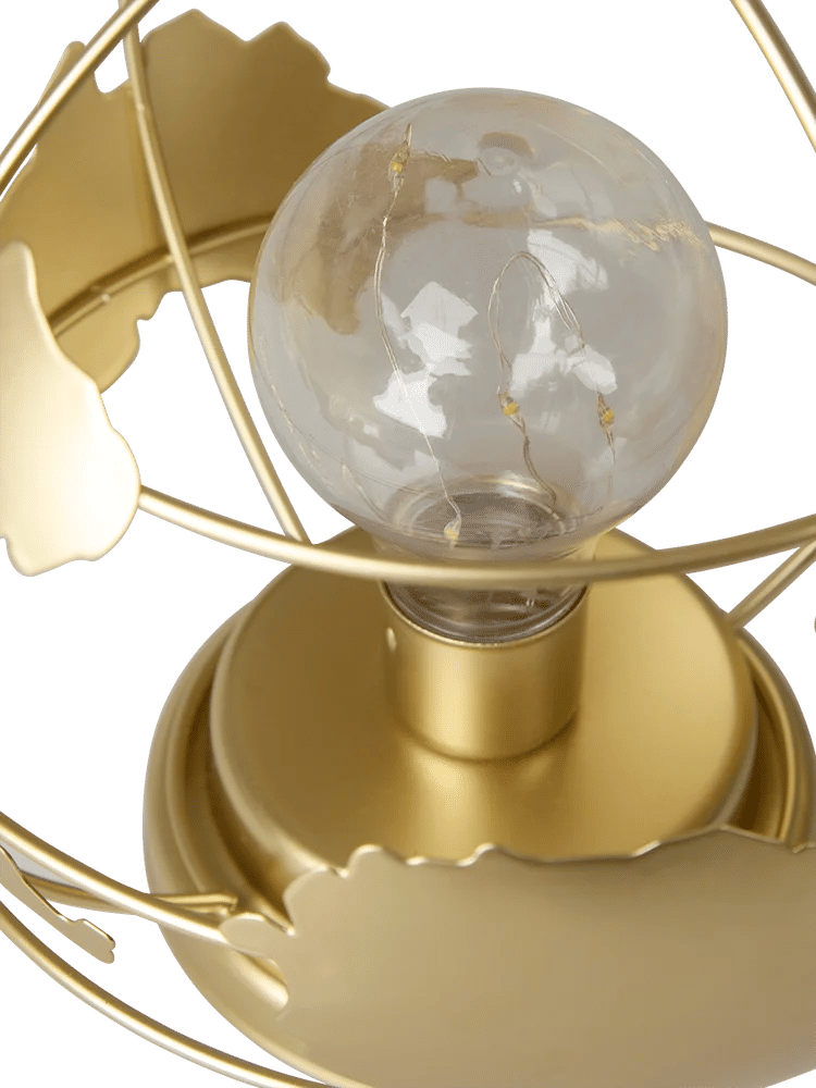 Gold Metal World Map Lantern (1)