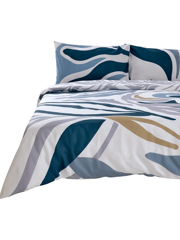 Abstract Wave Queen Bed Duvet Cover (2)