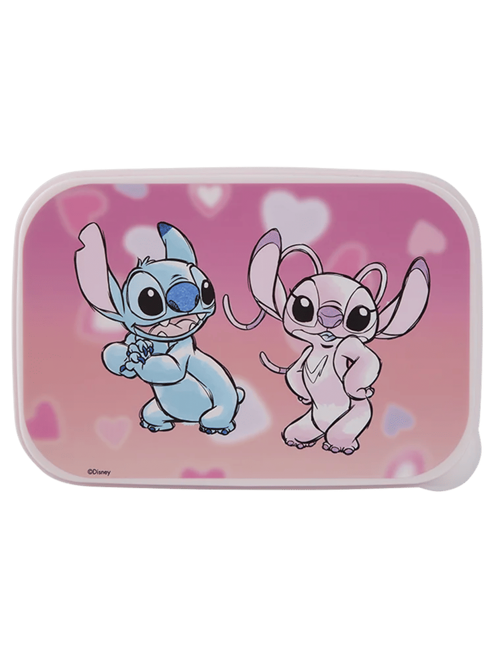 Pink Disney Stitch & Angel Divided Lunch Box (1)
