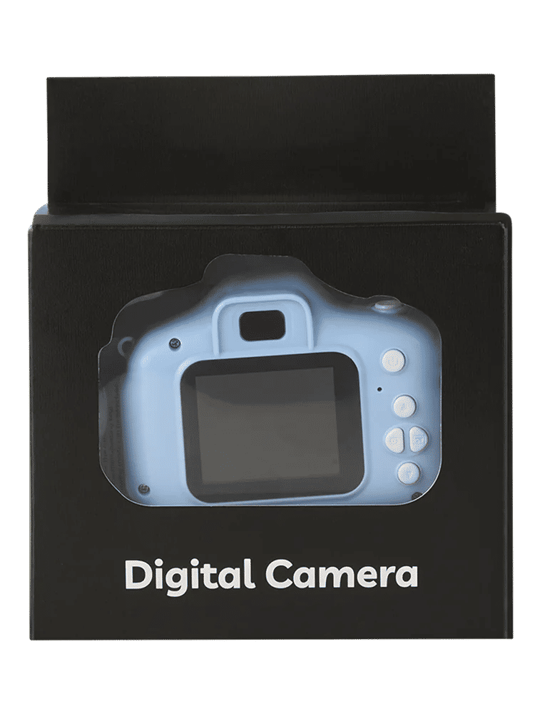 Blue Digital Camera with LCD Screen