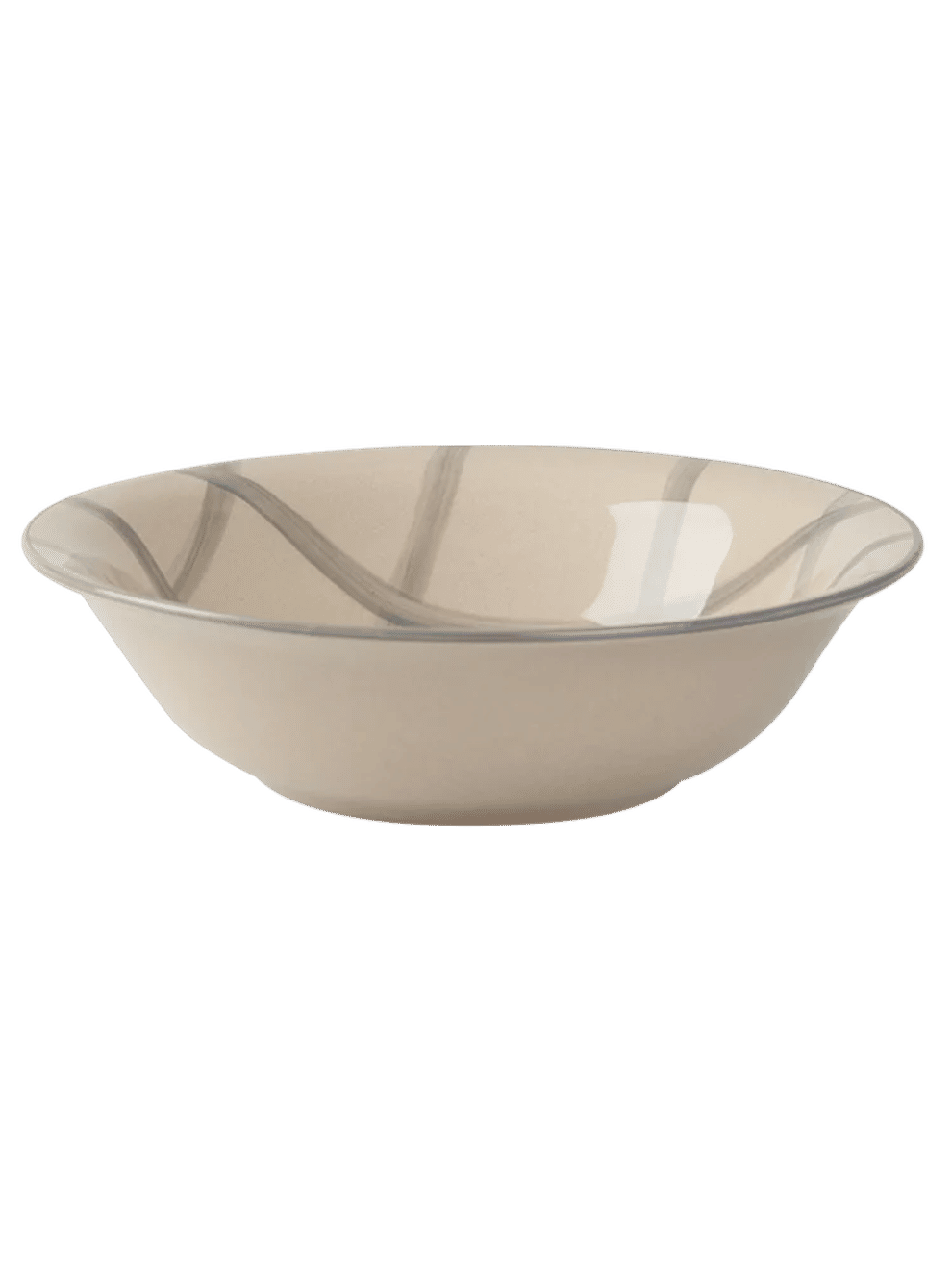 Beige Patterned Serving Bowl