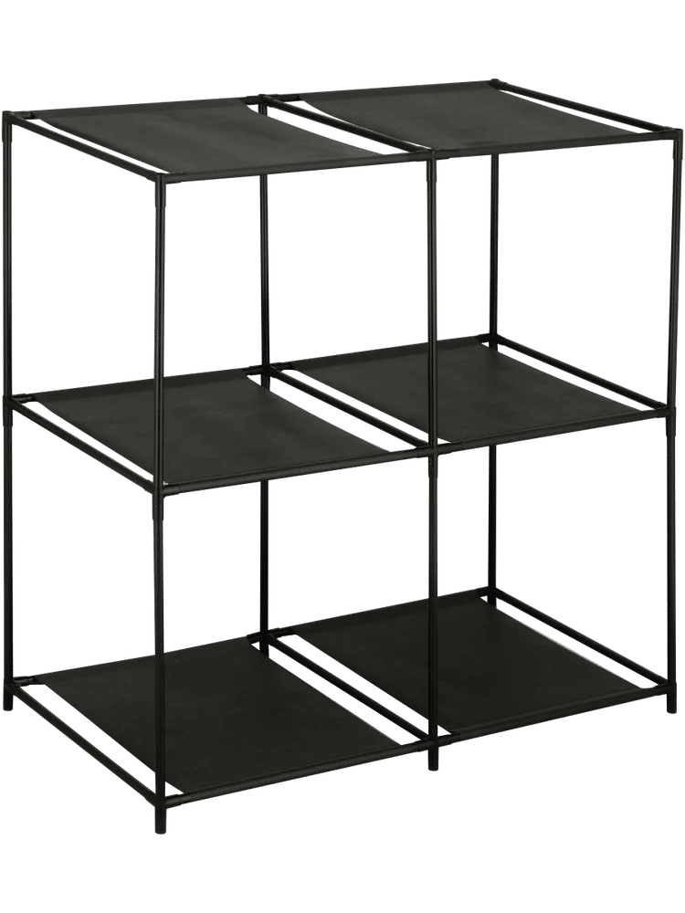 Black 3-Tier Modular Storage Shelving Unit (1)