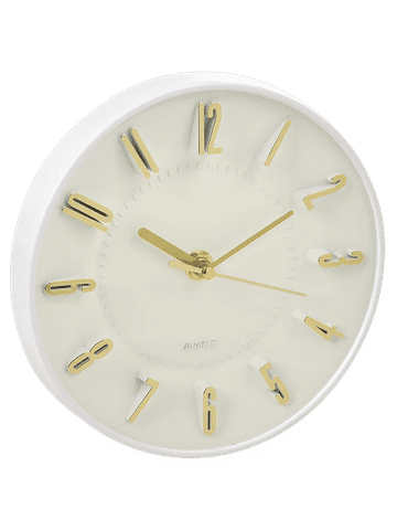 Black And White Round Quartz Wall Clock